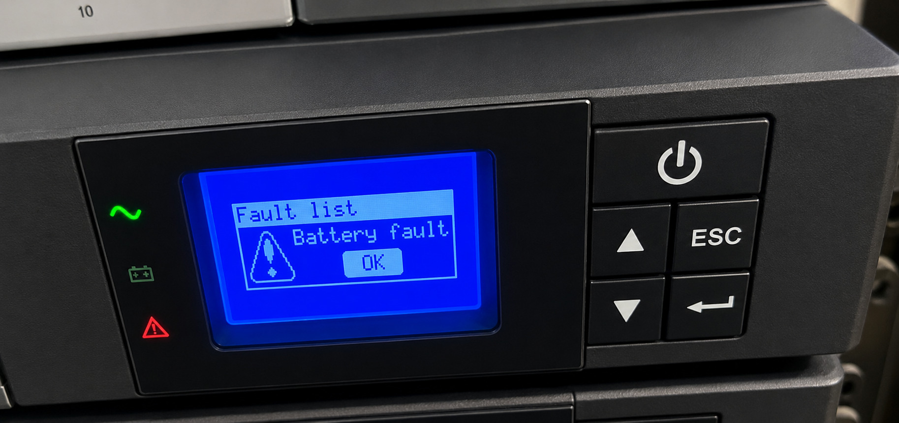 Ошибка Battery fault на дисплее Eaton 5P1550iR Rack 1U